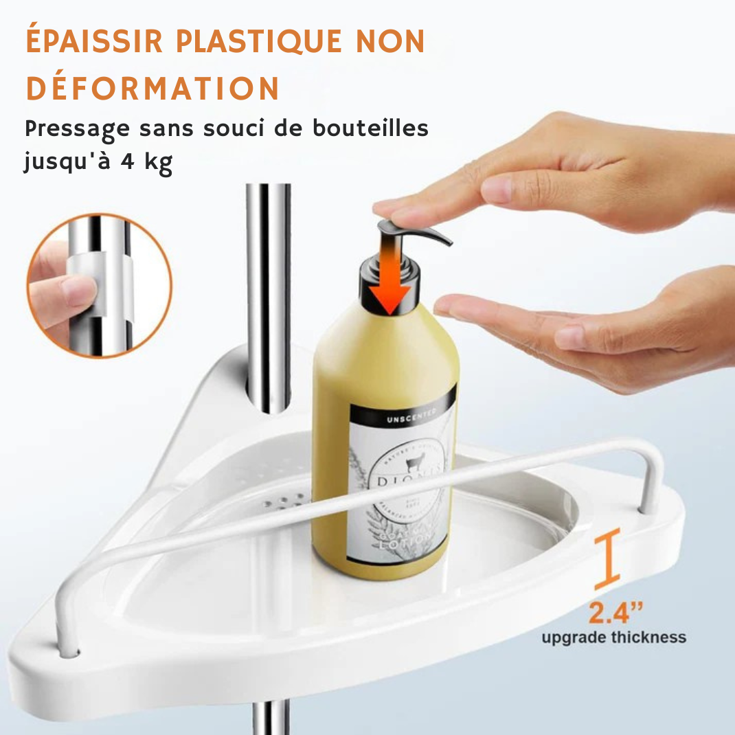 Étagère Salle de Bain - Crochets+Porte-Serviettes