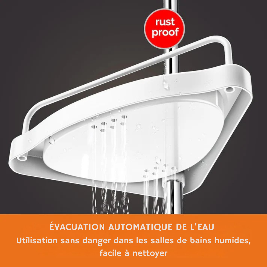 Étagère Salle de Bain - Crochets+Porte-Serviettes