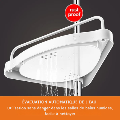 Étagère Salle de Bain - Crochets+Porte-Serviettes